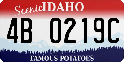 ID license plate 4B0219C