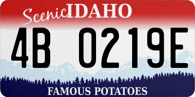 ID license plate 4B0219E