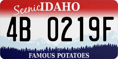 ID license plate 4B0219F