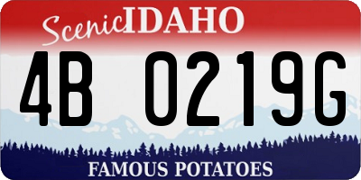 ID license plate 4B0219G
