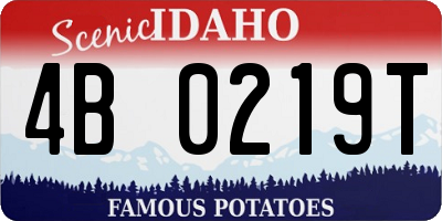 ID license plate 4B0219T