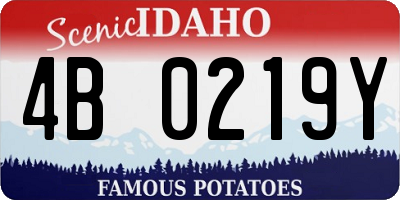 ID license plate 4B0219Y
