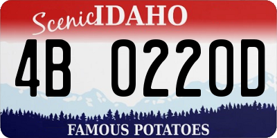 ID license plate 4B0220D