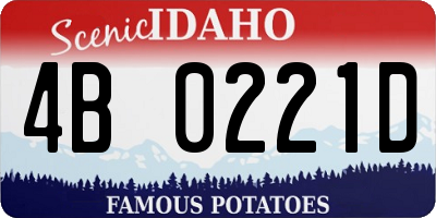 ID license plate 4B0221D