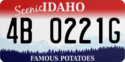 ID license plate 4B0221G