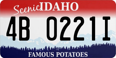 ID license plate 4B0221I