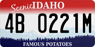 ID license plate 4B0221M