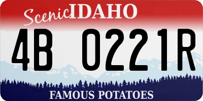 ID license plate 4B0221R