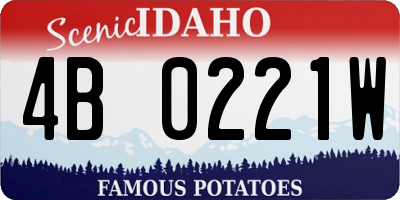 ID license plate 4B0221W