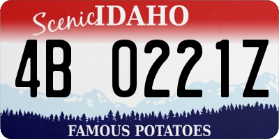 ID license plate 4B0221Z