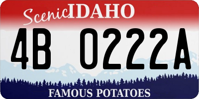 ID license plate 4B0222A