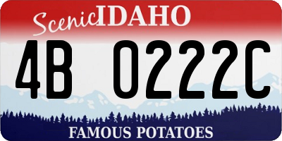 ID license plate 4B0222C