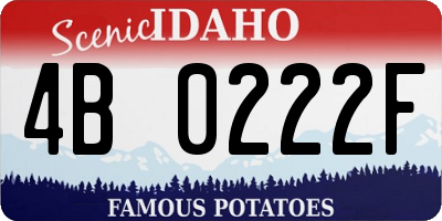 ID license plate 4B0222F