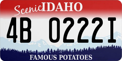 ID license plate 4B0222I