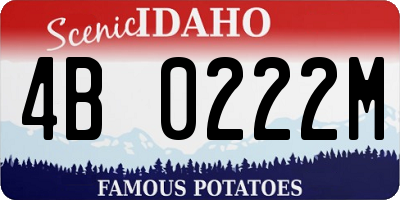 ID license plate 4B0222M