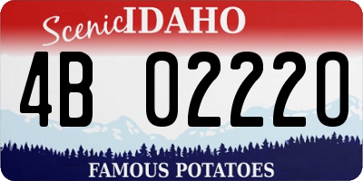 ID license plate 4B0222O