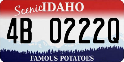 ID license plate 4B0222Q