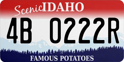 ID license plate 4B0222R