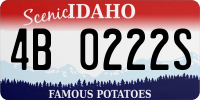 ID license plate 4B0222S