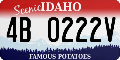 ID license plate 4B0222V