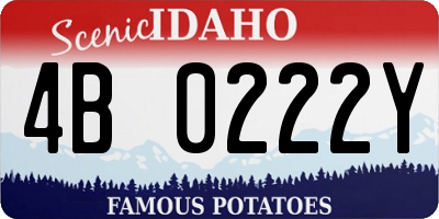 ID license plate 4B0222Y