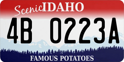 ID license plate 4B0223A