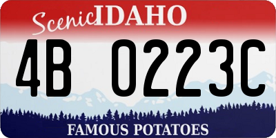ID license plate 4B0223C