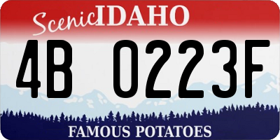 ID license plate 4B0223F