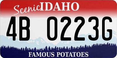 ID license plate 4B0223G