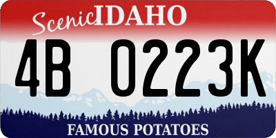 ID license plate 4B0223K