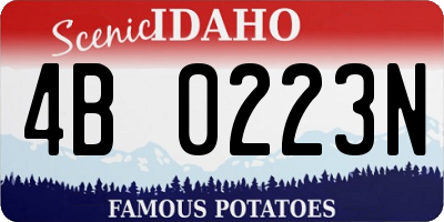 ID license plate 4B0223N
