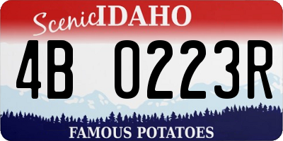 ID license plate 4B0223R