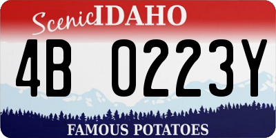ID license plate 4B0223Y