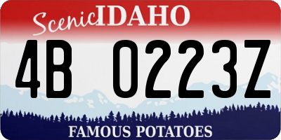 ID license plate 4B0223Z