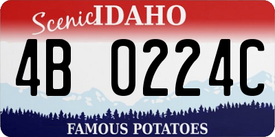 ID license plate 4B0224C
