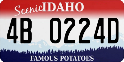 ID license plate 4B0224D