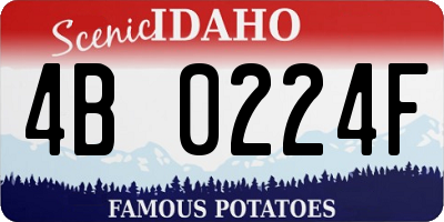 ID license plate 4B0224F