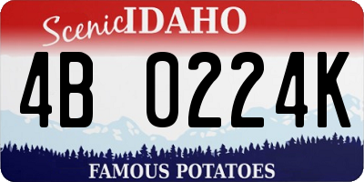 ID license plate 4B0224K