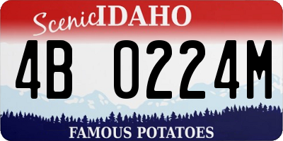 ID license plate 4B0224M