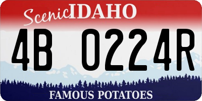 ID license plate 4B0224R