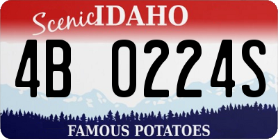 ID license plate 4B0224S