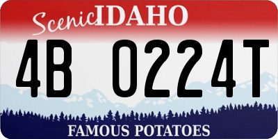 ID license plate 4B0224T