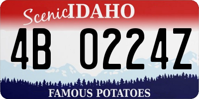 ID license plate 4B0224Z