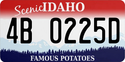 ID license plate 4B0225D