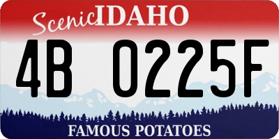 ID license plate 4B0225F