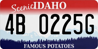 ID license plate 4B0225G