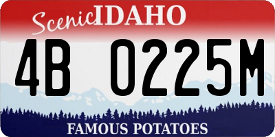 ID license plate 4B0225M