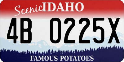 ID license plate 4B0225X
