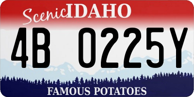 ID license plate 4B0225Y