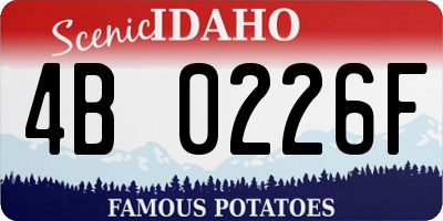 ID license plate 4B0226F